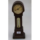 An early 20th century Junghans mahogany and strung mantel timepiece, fashioned as a longcase, with
