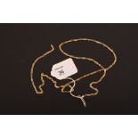 A twisted curb pattern 9ct gold necklace, 74cm