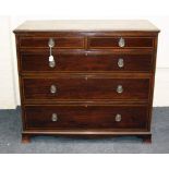 Waring and Gillow, an Edwardian mahogany and chequer strung chest, the rectangular top with