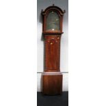 A George III pine cased 8 day longcase clock, by Crake of London, 206cm