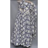 A vintage prom dress blue and cream and other items of clothing