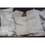 A mixed lot of fabric and linen