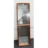 A 20th century mahogany narrow wall mounted display cabinet, 137 x 40.5cm