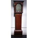 A George III 8 day longcase clock, by Richard Garland of Plymouth in an oak case with broken arch