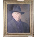 George Ernest D'Afters Self portrait oil on board, signed top right, titled verso 55 x 41cm