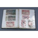 An album of GB and all world bank notes. The collection includes Confederate States of America