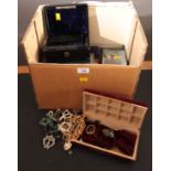 A large quantity of costume jewellery and jewellery boxes