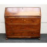 A 19th century inlaid mahogany fall front writing bureau, with fitted interior, 119cm wide