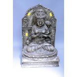 A cast plaster model of a Mahayana Buddha, The Great Mother or Perfection of Wisdom, 50cm