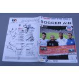 A 2006 Soccer Aid official souvenir programme, England v Rest of the World, signed to back cover by: