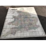 A map of England and Wales divided into counties, parliamentary divisions and dioceses, drawn by R