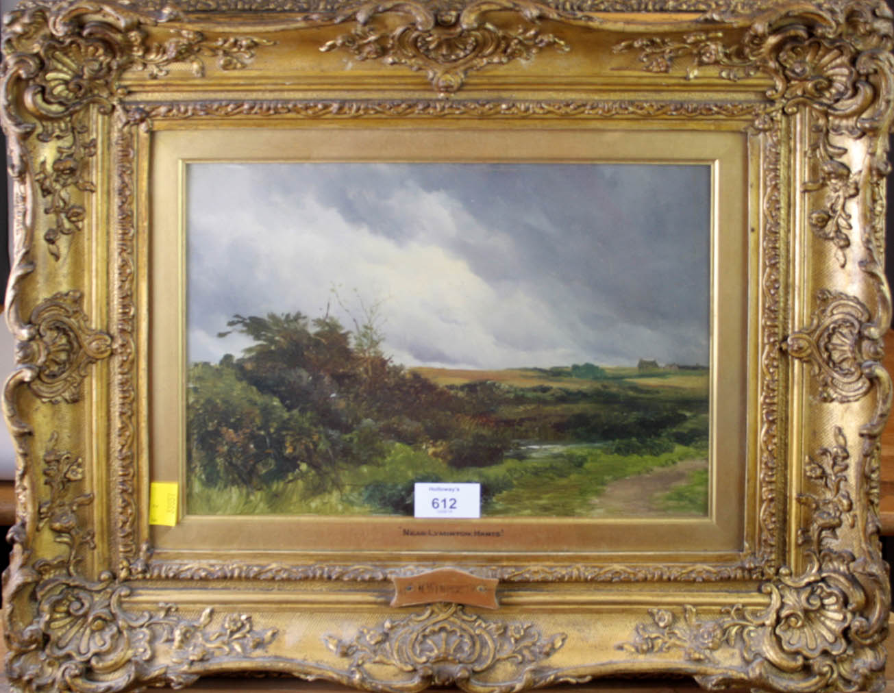 Attributed to Edmund Morison Wimperis (1835-1900) 'Near Lyminton (sic) Hants' oil on panel 22 x