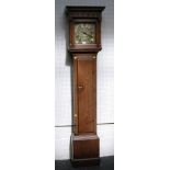 John Jones, Wormbridge, a mid/late 18th century oak longcase clock movement, in a later case, single