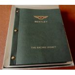 A Bentley at Le Mans 'The Racing Legacy' commemorative presentation pack, 2003, card folder