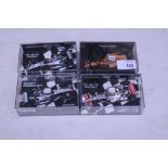 A collection of Minichamp 1:43 scaleltd edition McClaren Mercedes MP4/F1 cars, two are signed by M