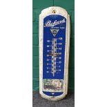 A vintage hard enamel Packard Motor Cars gas station forecourt thermometer, (USA manufactured), 70cm