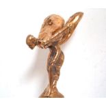 Rolls-Royce Spirit of Ecstasy mascot, gold plated, this is the type used on the Silver Shadow II,