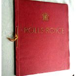 Rolls-Royce 40-50 H.P. Phantom II brochure, String tied red covers with raised gilt lettering