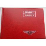 Bentley Turbo R Owner's handbook, part no. TSD 4716, 1987, 115 pages, mint condition with dust