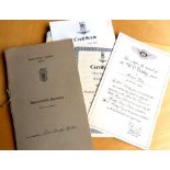 Rolls-Royce & Bentley Certificates, comprising 3 large Apprenticeship Agreements from 1950s &