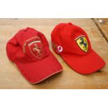 Two official Ferrari caps