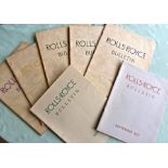 Rolls & Royce Bulletins, 5 very good examples 1953-1958, together with two mint condition examples