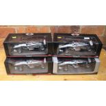 A collection of five 1:18 Minichamps and four 1:43 Minichamps McLaren Mercedes F1 cars, signed G