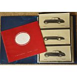 James Young Coachbuilders portfolio, a compilation of 27 photographs and car specification cards,