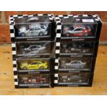 A collection of eight Minichamps cased 1:43 2004 Mercedes Benz CLK DTM cars, some signed by G Pafett