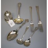 Lewis Lewis, a 19th century imported Dutch silver spoon, with crest terminal and figural handle,