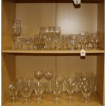 Various part suites of 20th century crystal drinking glasses, different factories including Webb