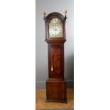 John Hooper, Winton, and early 19th century oak longcase clock, the arched hood with gilt wood