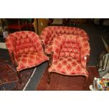 A 20th century knotted rope show frame parlour suite comprising a two person settee and a pair of