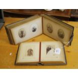 A Victorian embossed leather carte de visite album containing many views by photographers of the