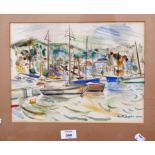 Keith Baynes (British 1887-1977) Bandol, France watercolour, signed lower right, dated 1964 25 x