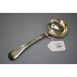 Probably William Eaton, a silver sauce ladle with reeded handle, London 1844
