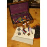 A Second World War group of five medals to 7618866 S.Q.M.S R J Clark R.A.O.C together with dog tags,