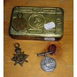 A First World War trio of medals, to 3191 Private A L Edwards, North Staffordshire Regiment, and a