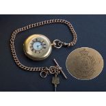J. W. Benson, an 18ct gold cased half hunter pocket watch, the Ludgate serial number 31211, key wind
