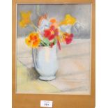 Mary Constance Lloyd (active 1903-1920) Flowers in a jug pastel, signed lower right 29 x 23cm