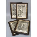 P Giffart, a set of four engravings of 17th century Portuguese nobleman from the de Sousa lineage,