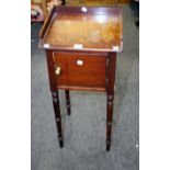 An early 19th century mahogany tray top night cupboard, 40.5cm wide