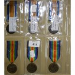 A First World War pair of medals to 5249 Private G MacCabe, Royal Warwickshire Regiment, and two