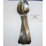 Set of six Georgian silver teaspoons - Edinburgh 1