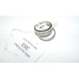 A 9ct white gold ring and one other
