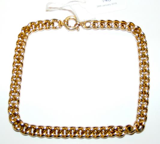 A 9ct gold curb link necklace - 44g