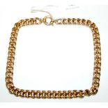 A 9ct gold curb link necklace - 44g