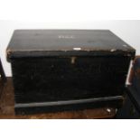 Painted pine storage chest - 72cm