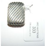 Silver vesta case with swirl fluting design - Birm