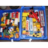 Plastic tray containing die-cast model vehicles -